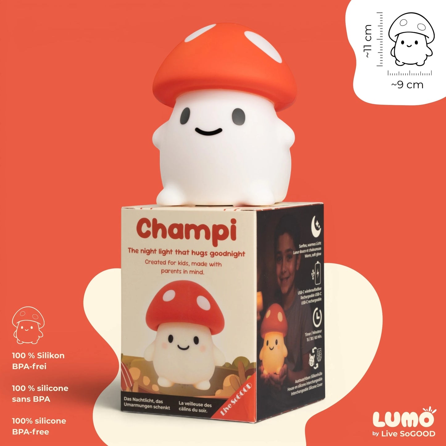 Silicone Night Light Champi LiveSoGOOD