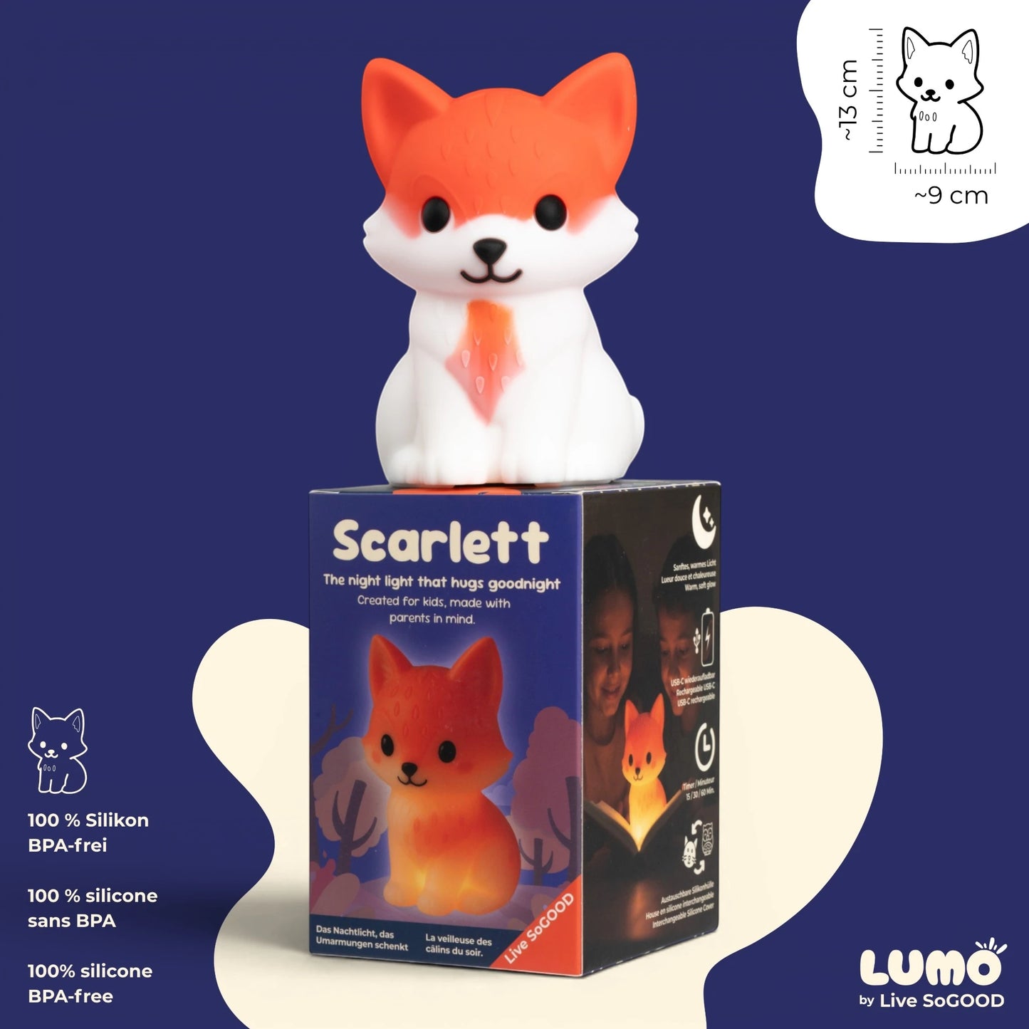 Silicone Night Light Scarlett LiveSoGOOD