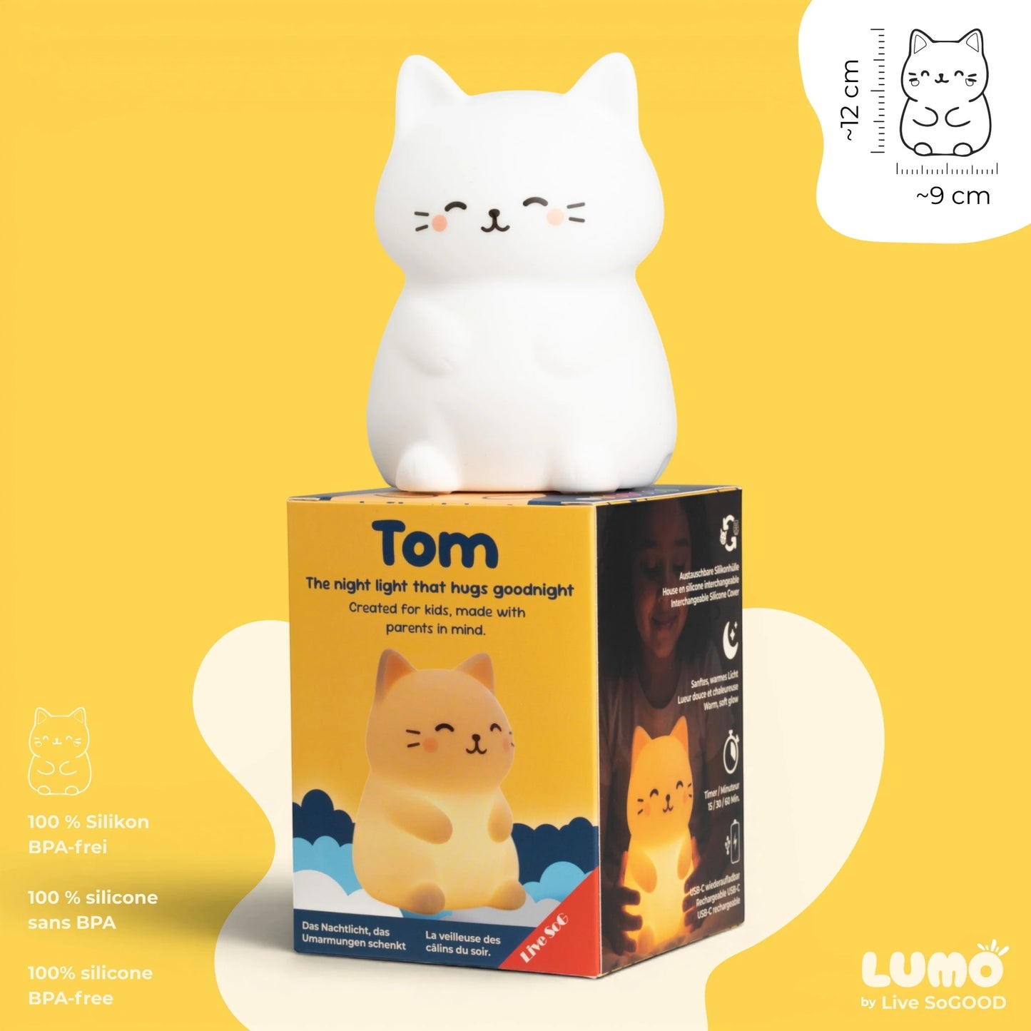 Silicone Night Light Tom LiveSoGOOD