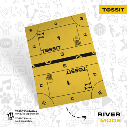 TOSSIT Game Family Board  2 in 1 River and Target Mode - River Side