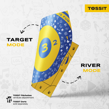 TOSSIT Game Family Board  2 in 1 River and Target Mode - Target Side