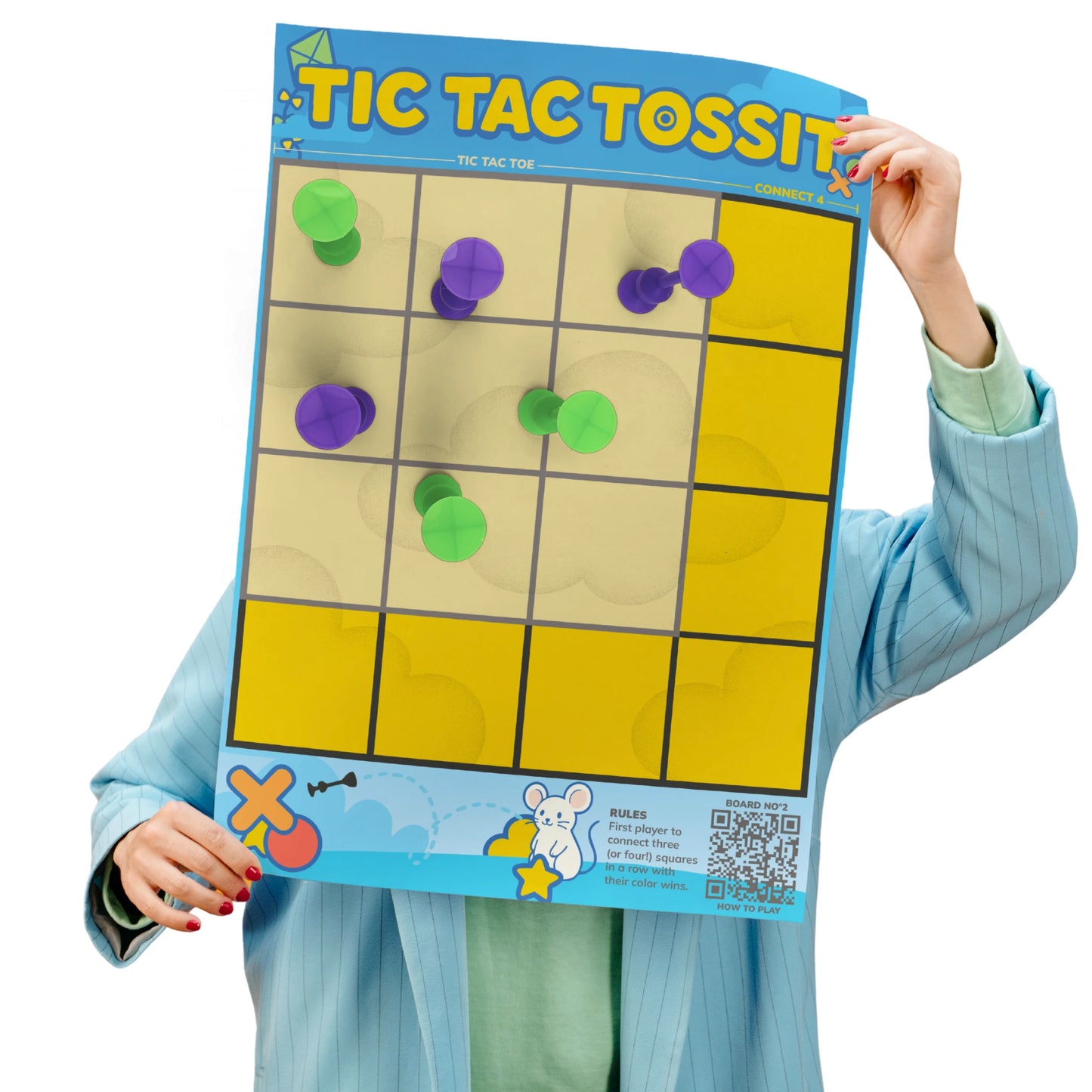 TOSSIT Poster - Zielscheibe und Tic-Tac-Toe