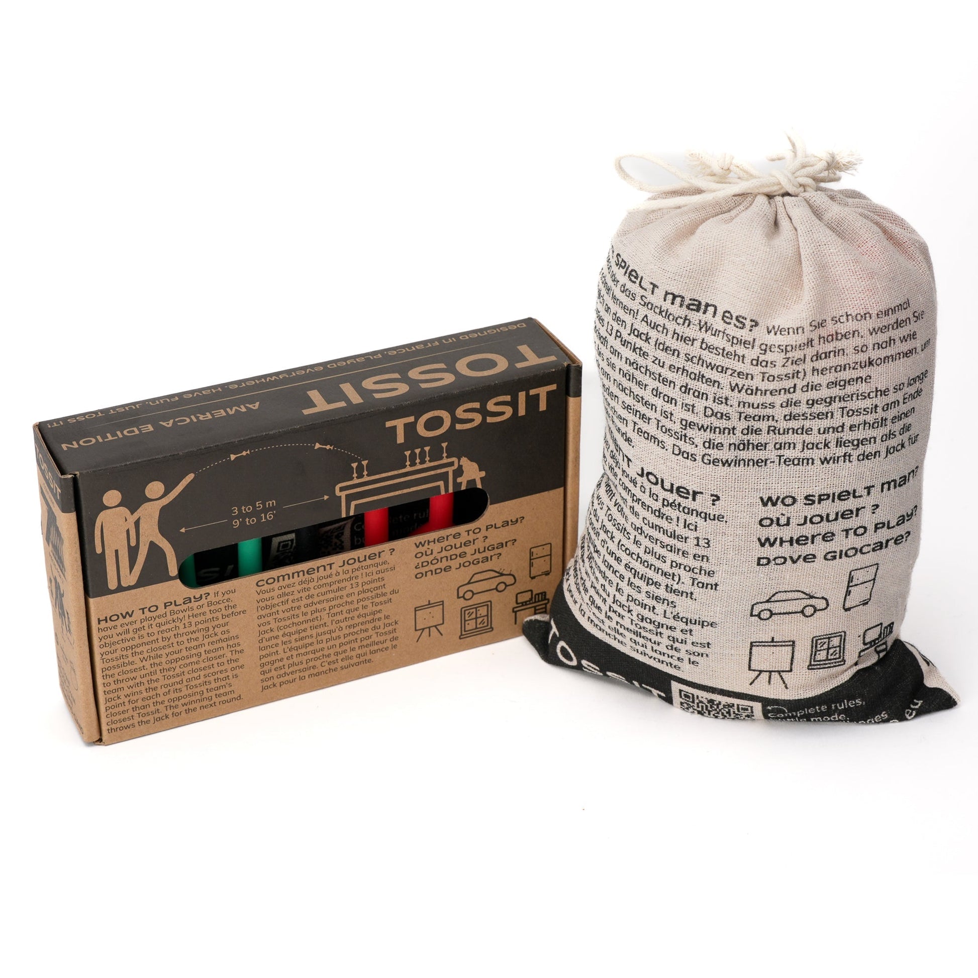 Tossit Les kits de démarrage Game Original sont livrés avec un sac de transport en tissu pratique et une boîte élégante.