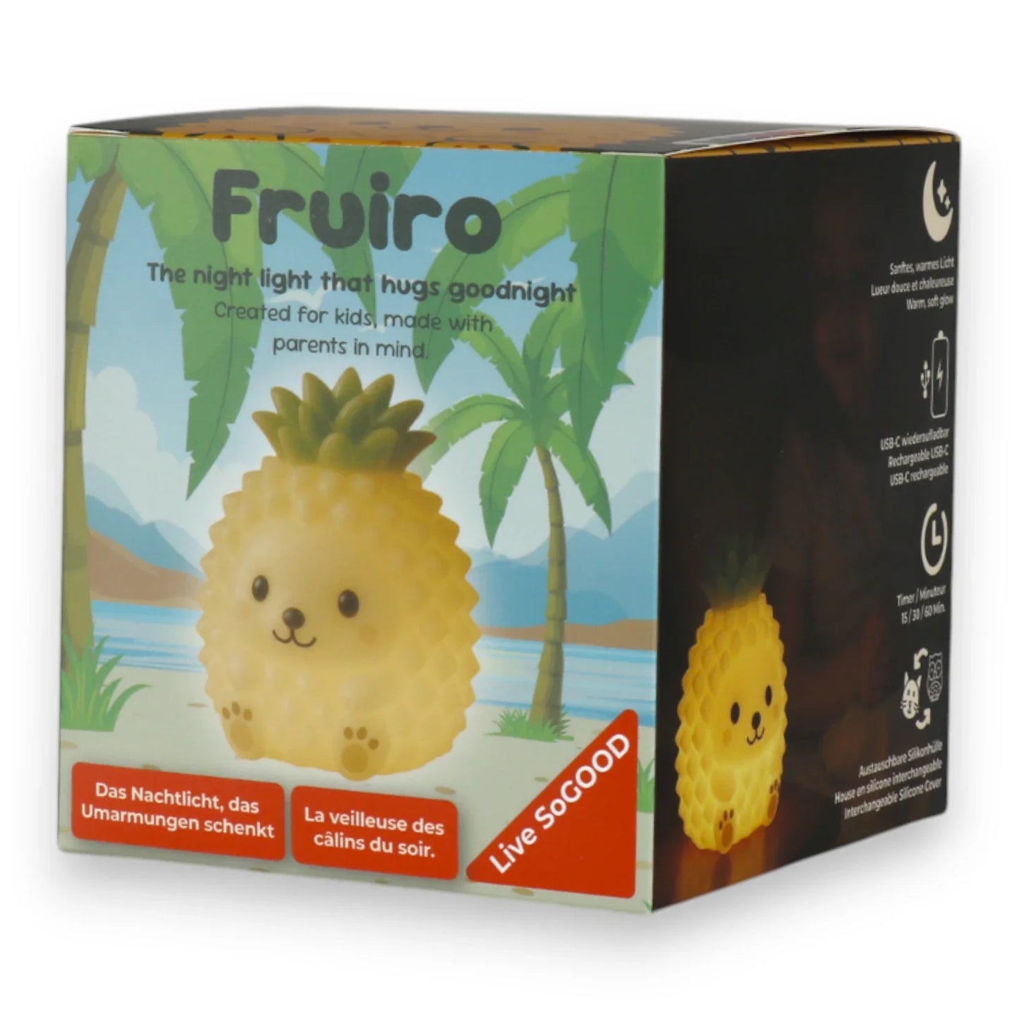 Pré-encomenda: Luz nocturna de silicone Fruiro LiveSoGOOD