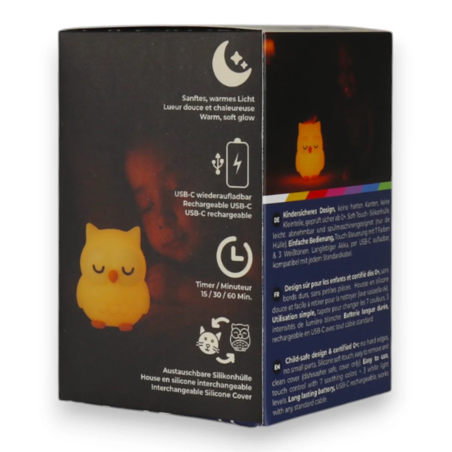 Pré-encomenda: Luz nocturna de silicone Coruja LiveSoGOOD